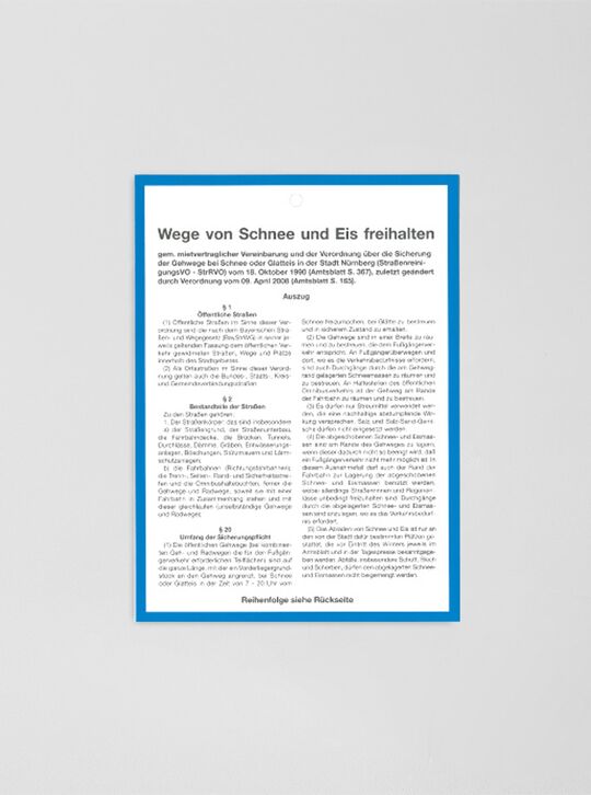 Schneeordnungstafel bzw. Hinweisschild