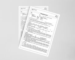 Übergabeprotokoll für Zustand einer Mietwohnung bei der Schlüsselübergabe, versandbereit.