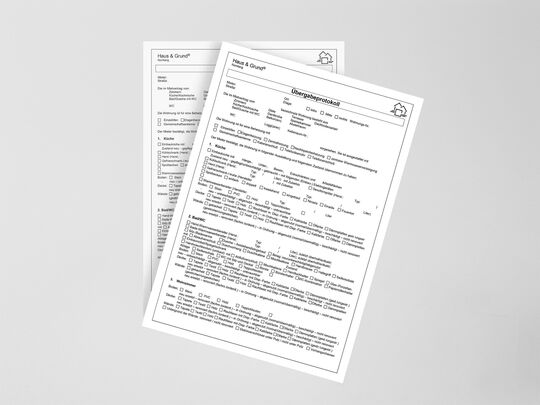 Übergabeprotokoll für Zustand einer Mietwohnung bei der Schlüsselübergabe zum Downloaden.