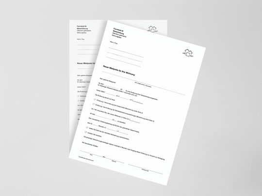 Formblatt M für Mieterhöhung Öffentlich geförderter Wohnungsbau, versandbereit